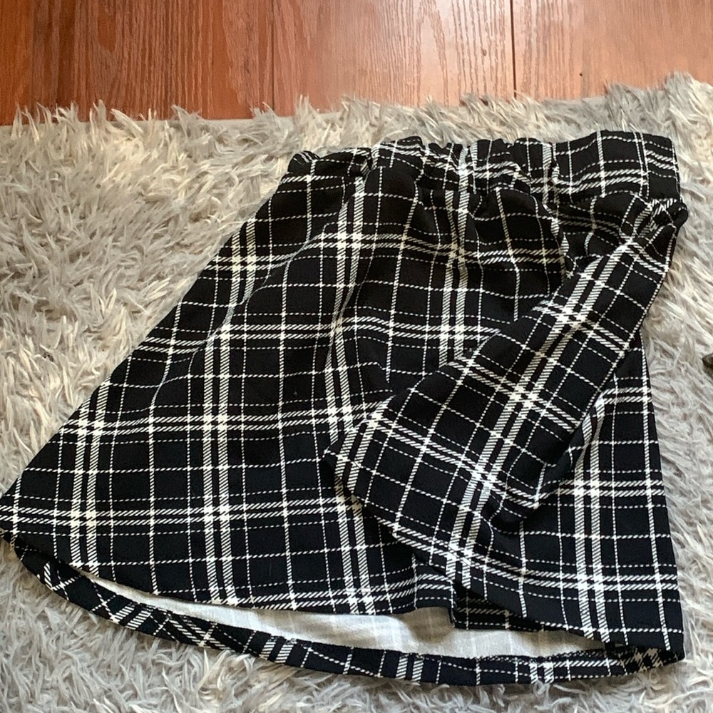 shein S plaid flowy skirt
